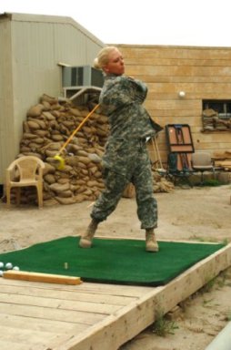 military golf chick